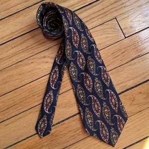 Club Room Navy Paisley Tie 👔 4”W x 58.5”L